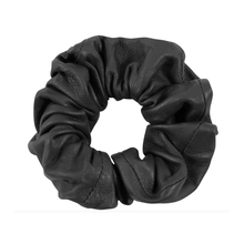 Lataa kuva Galleria-katseluun, Depeche musta nahkainen scrunchie - hiusdonitsi / Black (Nero)