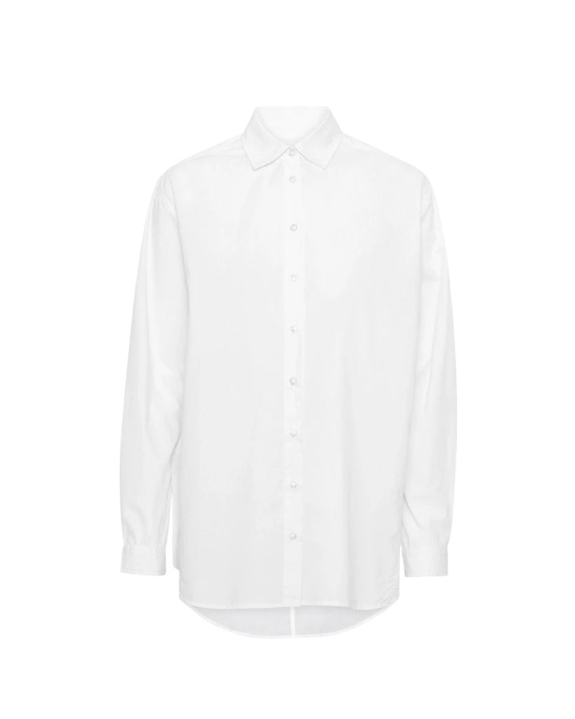 Project AJ 117 valkoinen ekologinen puuvillapaita Hedine, Hedine Shirt, White