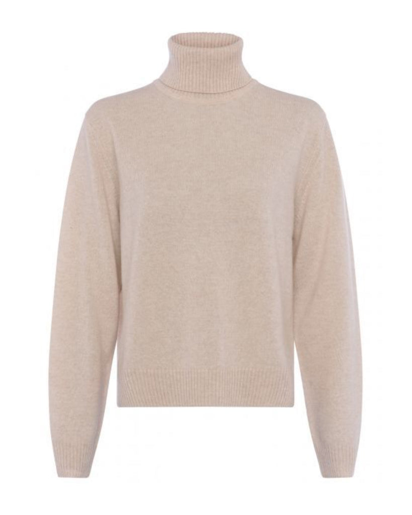 French Connection Josi cashmere blend pullover, wheat melange