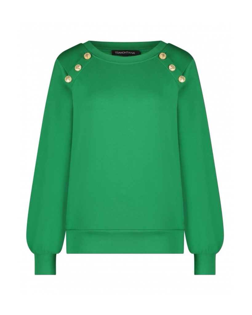 Tramontana kirkkaan vihreä Swetari, Sweater Sailor Details, Green