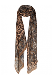 Tramontana printtihuivi, Scarf Leopard Ornament Print Mix