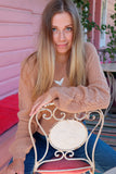 Tramontana vaalean beige neulepusero, Jumper Mohair Sleeve Detail Light Camel